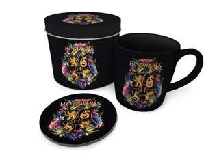 Harry Potter - Hogwarts Floral Crest Mug & Coaster