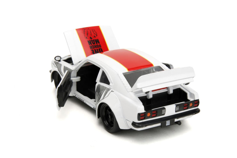 One Punch Man - 1974 Mazda RX-3 with Saitama 1:24 Scale Set