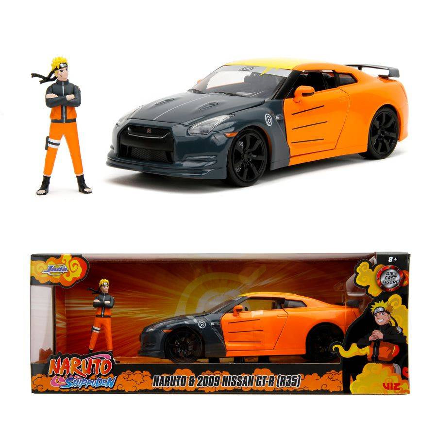 Naruto - Nissan GT-R R35 (2009) 1:24 Scale with Naruto Figure Hollywoo
