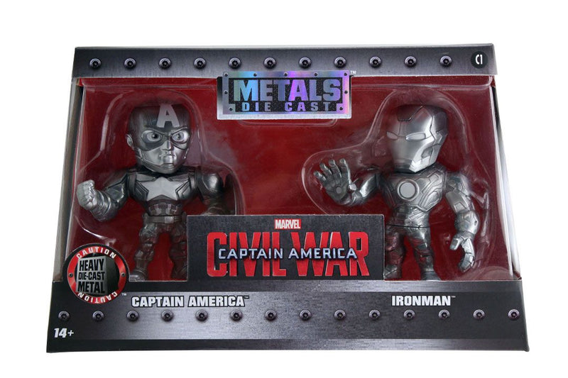 Captain America 3: Civil War - Iron Man & Captain America 4" Bare Metal 2 Pk