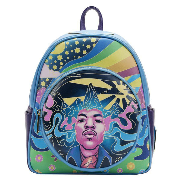 Jimi Hendrix - Psychedelic Glow Landscape Zip Mini Backpack