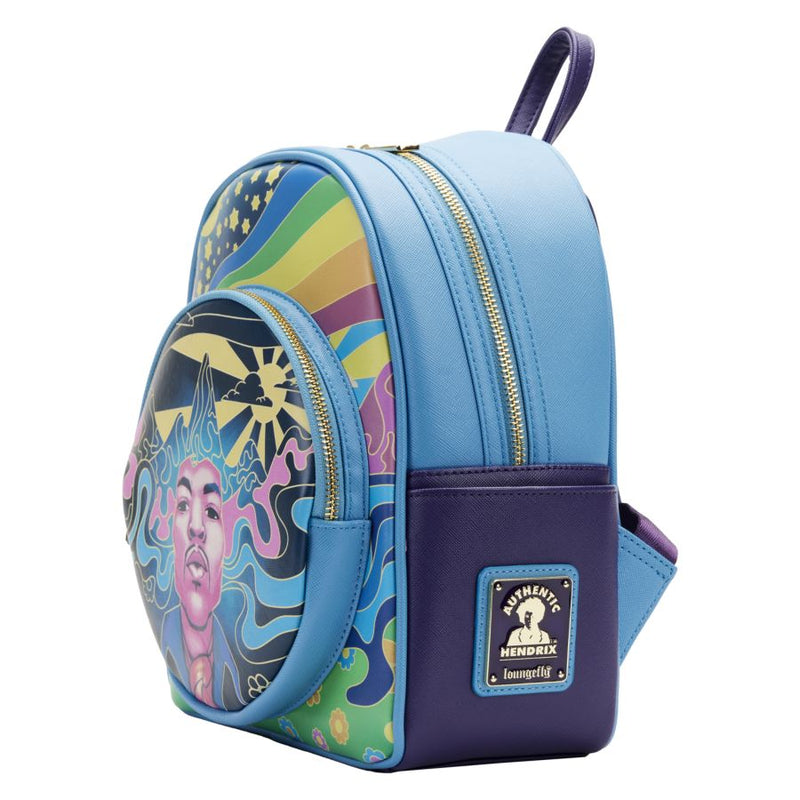 Jimi Hendrix - Psychedelic Glow Landscape Zip Mini Backpack