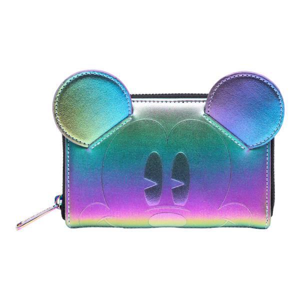 Disney - Mickey Mouse Oil Slick Iridescent Zip Around Purse