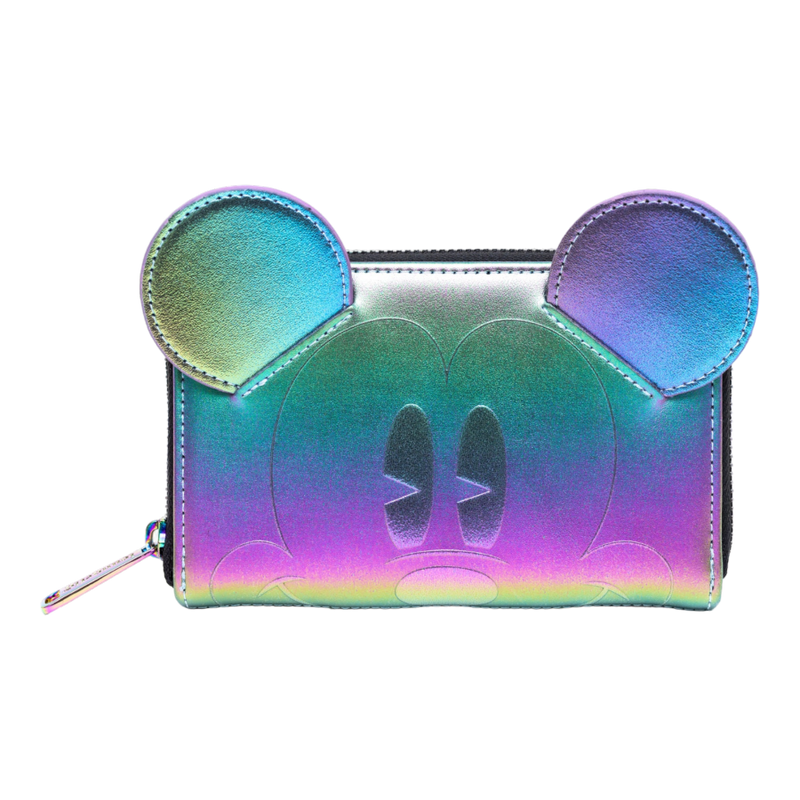 Disney - Mickey Mouse Oil Slick Iridescent Zip Around Purse
