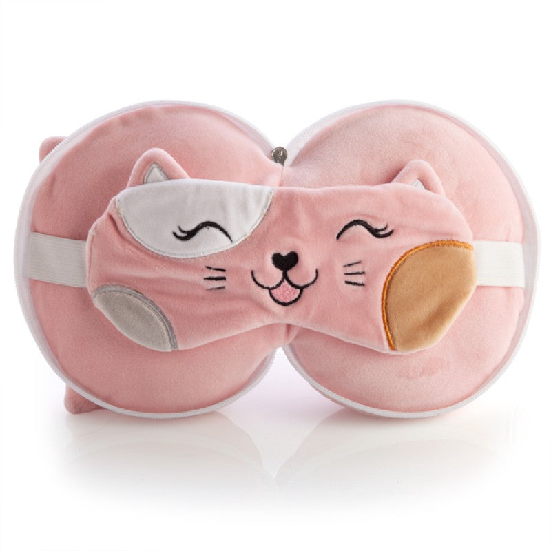 Smoosho's Pals Travel Cat Mask & Pillow