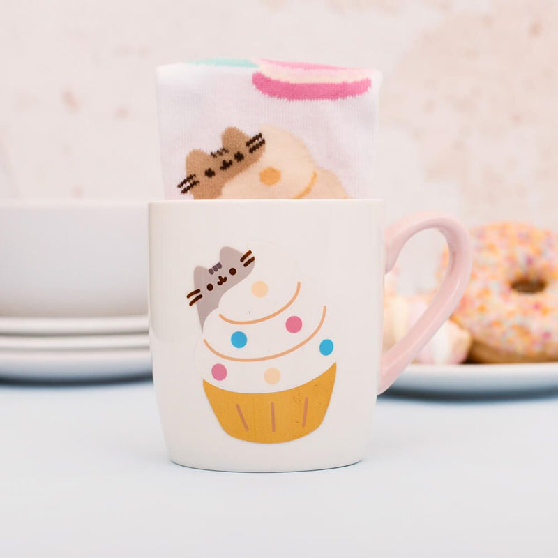 Pusheen Sock In A Mug - Gold Cupcake
