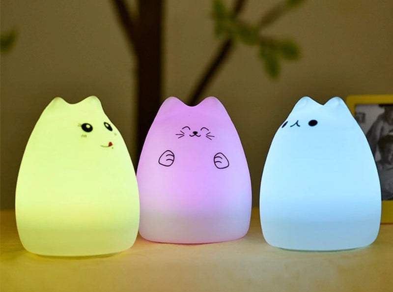 Cute cat night shop light