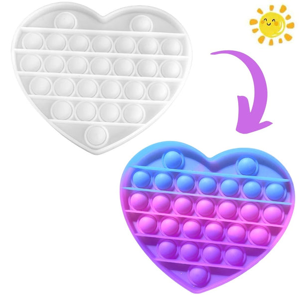 Pop It Fidget Toy Colour Change Heart (UV)