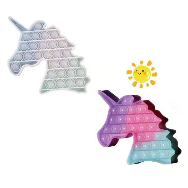 Pop It Fidget Toy Colour Change Unicorn (UV)