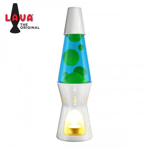 Schylling – 11.5″ Lava Candle Lamp Gloss – White (Yellow & Blue)