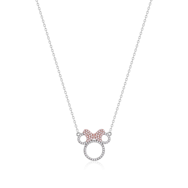 Disney - Minnie Mouse Crystal Outline Necklace