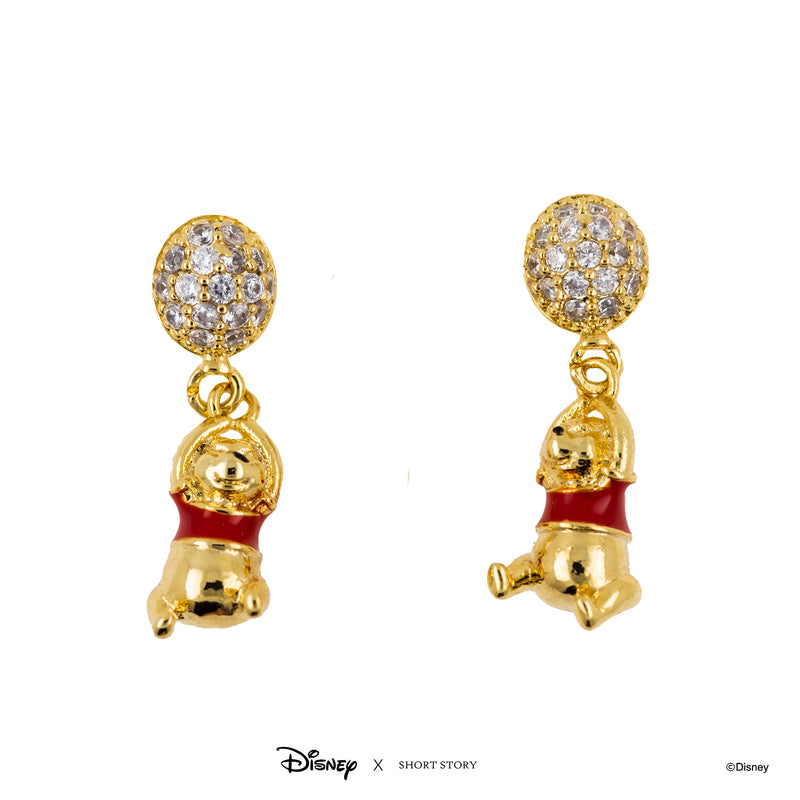 Disney - Winnie the Pooh - Diamante Balloon Pooh Earrings
