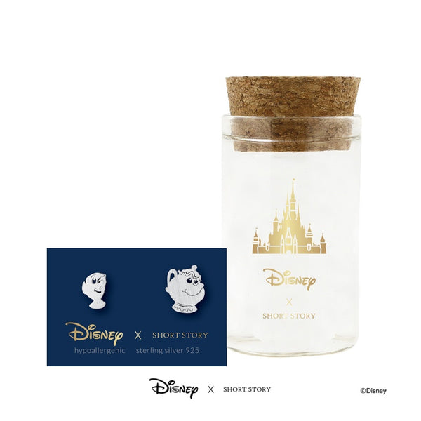 Disney - Beauty and the Beast - Mrs Potts and Chip Earrings (Silver)
