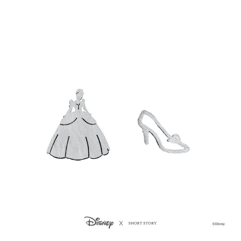 Disney - Cinderella - Dress and Shoe Earrings (Silver)