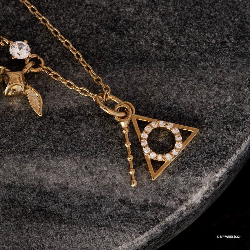 Harry Potter - Deathly Hallows Necklace (Gold)