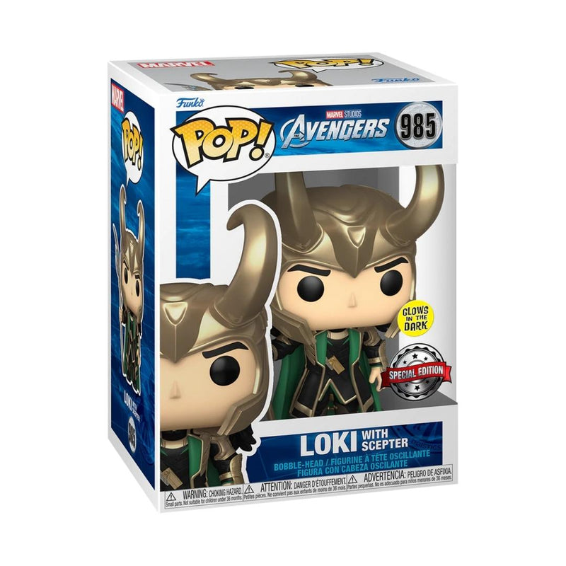 Avengers Movie - Loki with Scepter Glow Pop! Vinyl | Minitopa