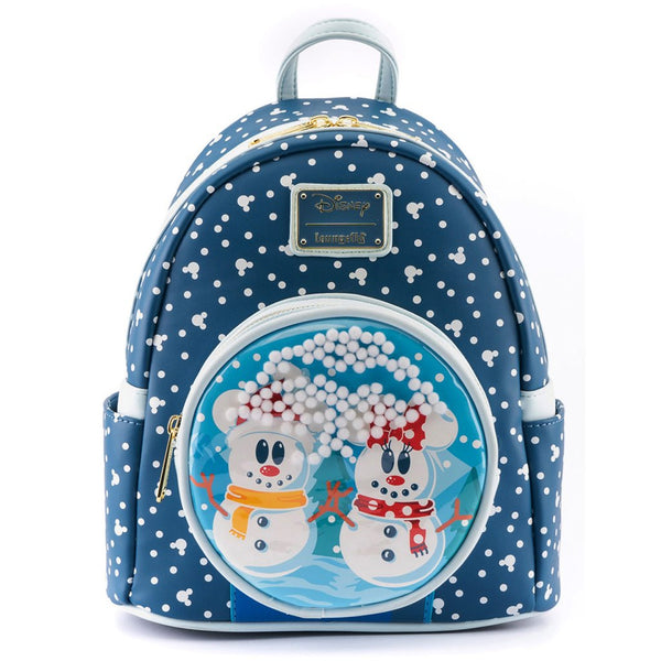 Mickey Mouse - Mickey and Minnie Snowman Snow Globe Mini Backpack