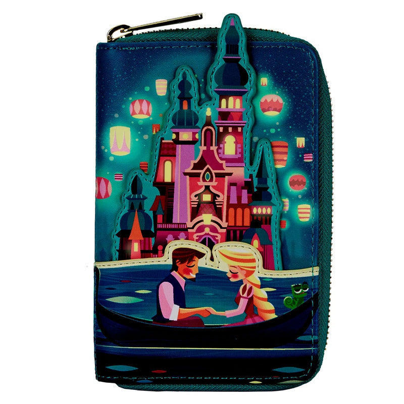 Tangled - Rapunzel Castle Glow in the Dark Zip Around Purse