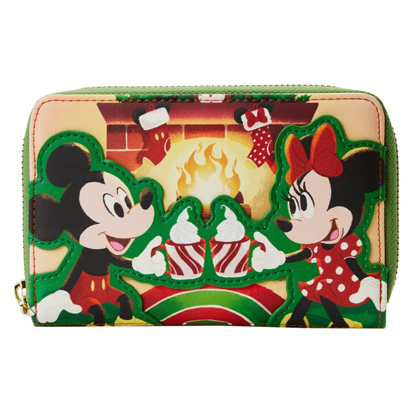 Disney - Mickey & Minnie Hot Cocoa Fireplace Zip Around Purse