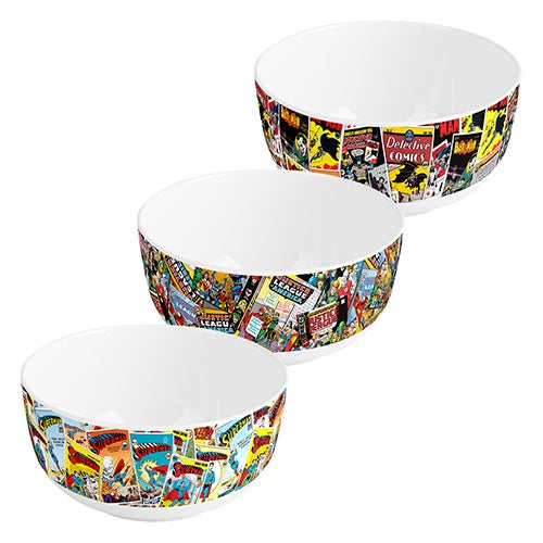 DC Comics Set of 3 Ceramic Bowls