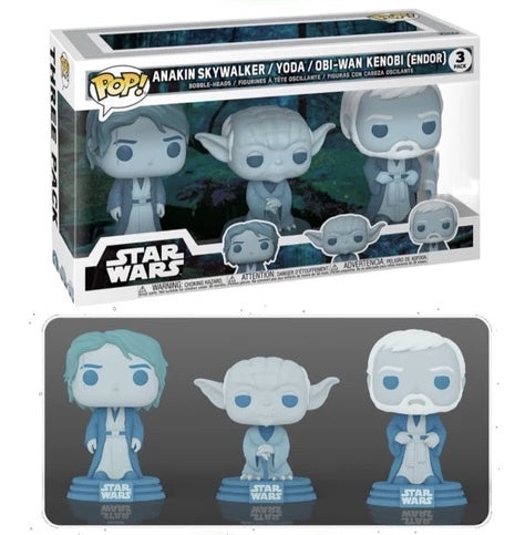 Star Wars: Across the Galaxy - Force Ghost Glow US Exclusive Pop! 3-pack [RS]