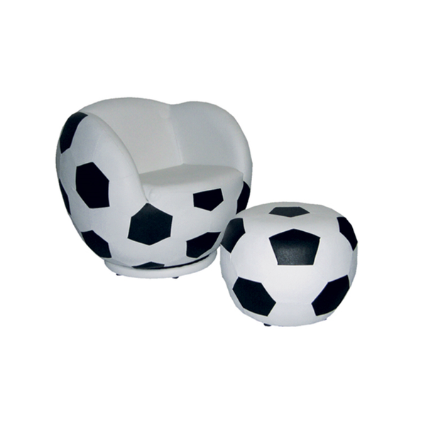 Soccerball Swivel Chair with Ottoman