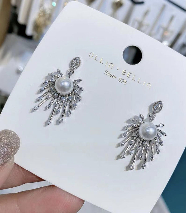 Angelica Peacock Drop Earrings