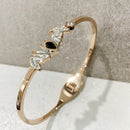 Obsidian Bat Crystal Bangle