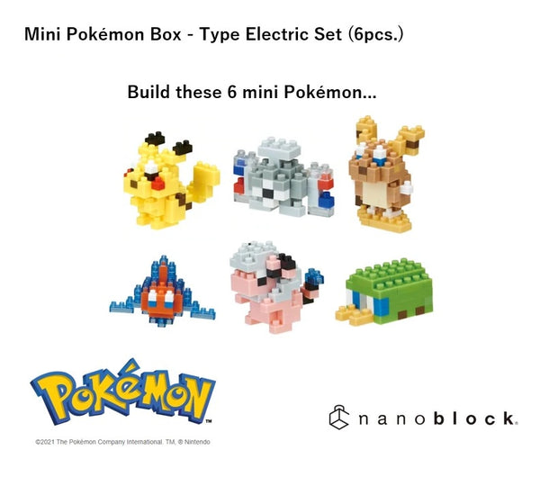 Nanoblock - Mini Pokémon Box - Electric Type Set (6pc)