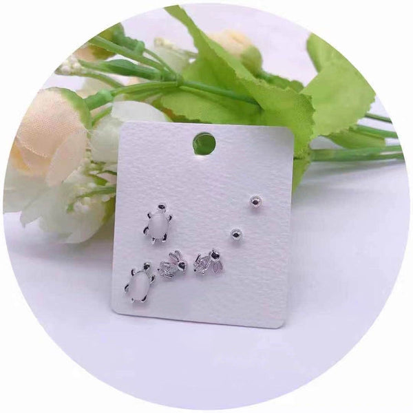 Tortoise and the Hare Stud Set Earrings