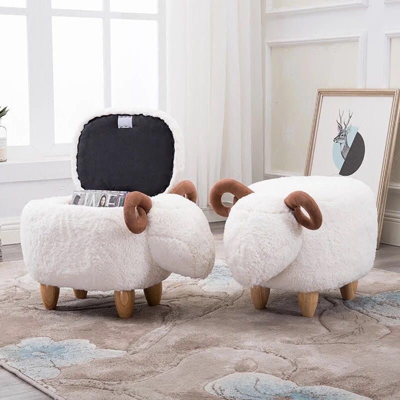 Sheep Footstool with Storage