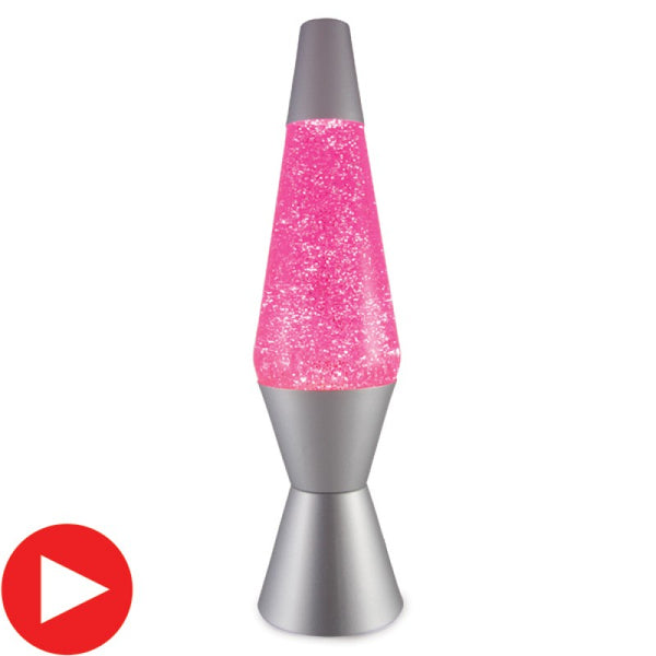 Silver/Pink Diamond Glitter Lamp