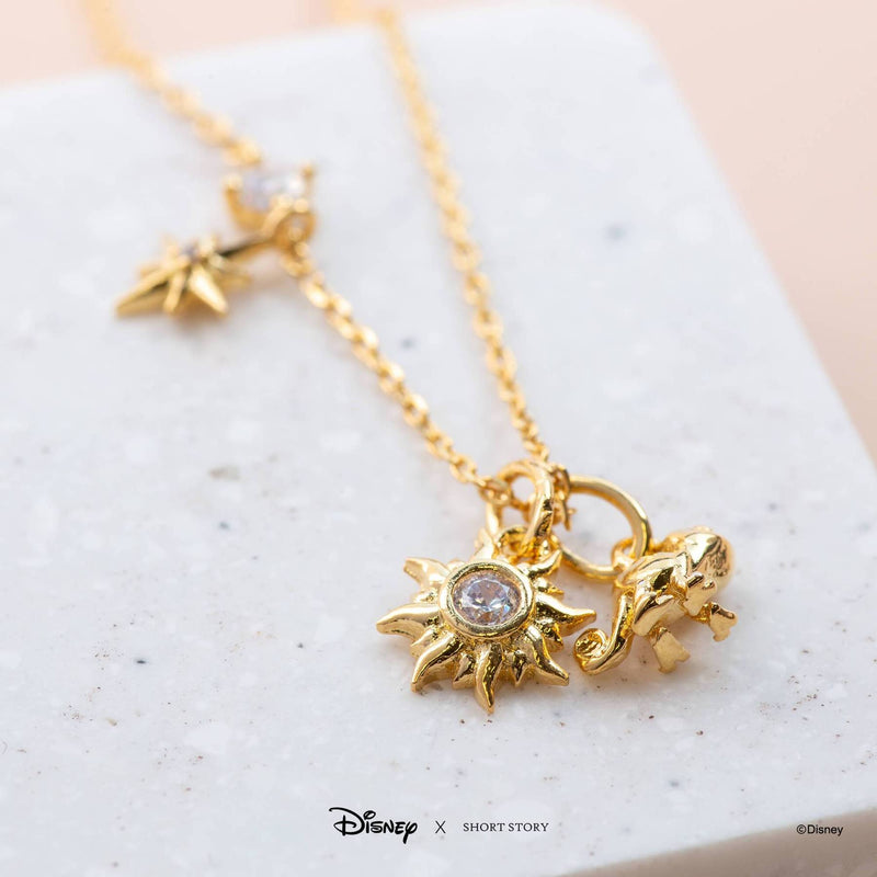 Disney - Tangled - Sun & Pascal Necklace (Gold)