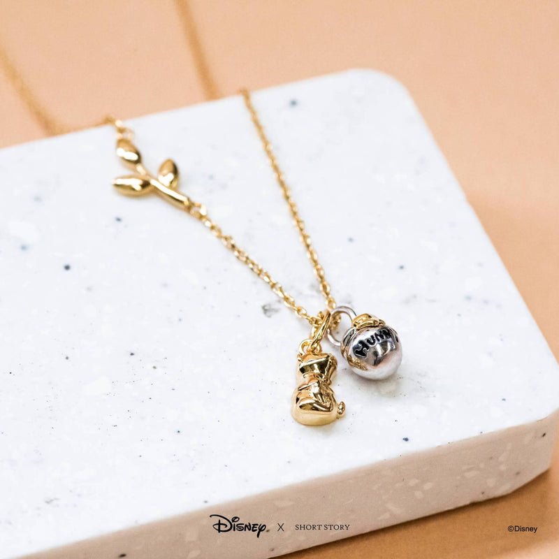 Disney - Winnie the Pooh - Pooh and Hunny Pot Necklace (Gold)