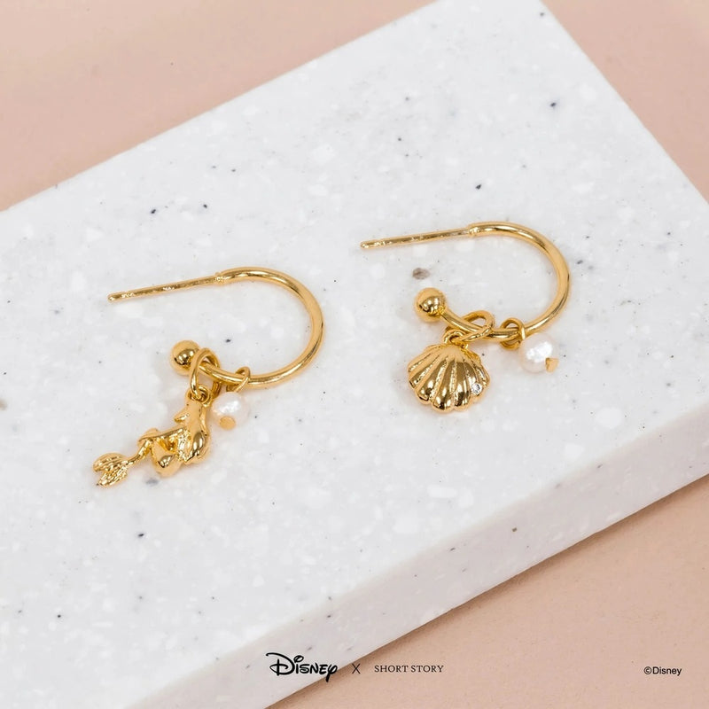 Disney - The Little Mermaid Hoop Earrings (Gold)