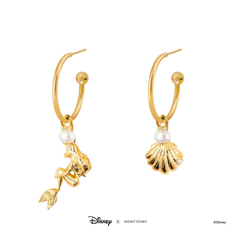 Disney - The Little Mermaid Hoop Earrings (Gold)