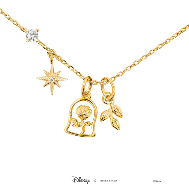 Disney - Beauty and the Beast - Enchanted Rose Necklace (Gold)