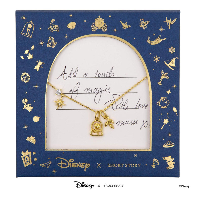 Disney - Beauty and the Beast - Enchanted Rose Necklace (Gold)