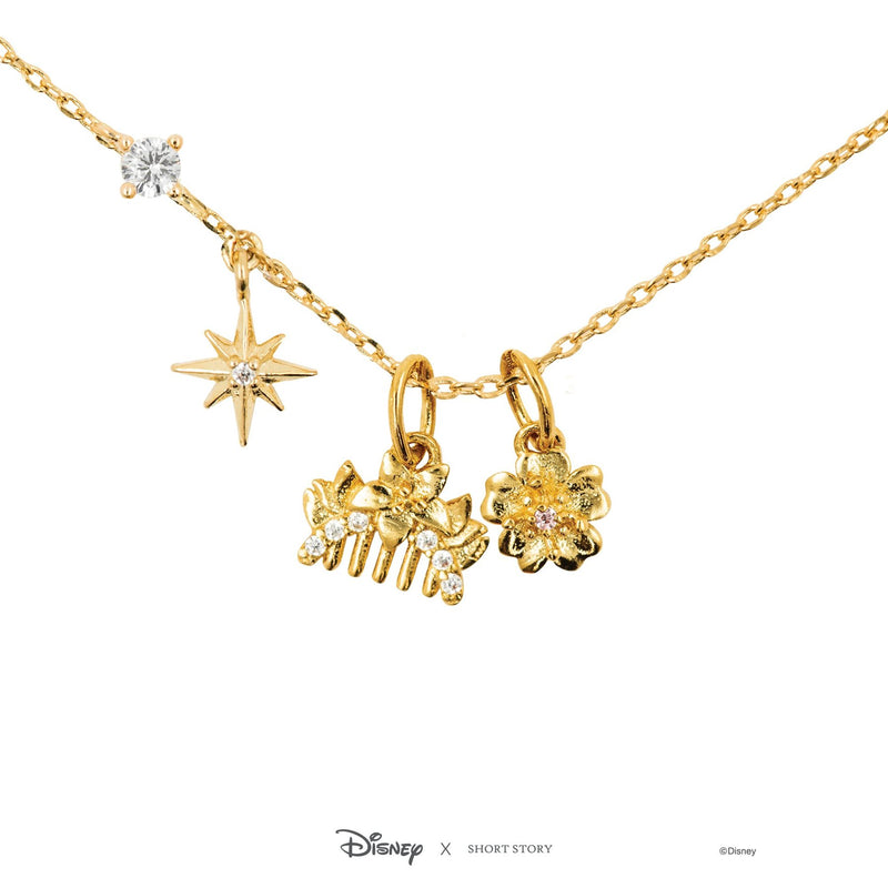 Disney - Mulan - Comb & Blossom Necklace (Gold)
