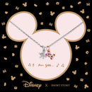 Disney - Diamante Mickey Glove and Minnie Bow Necklace