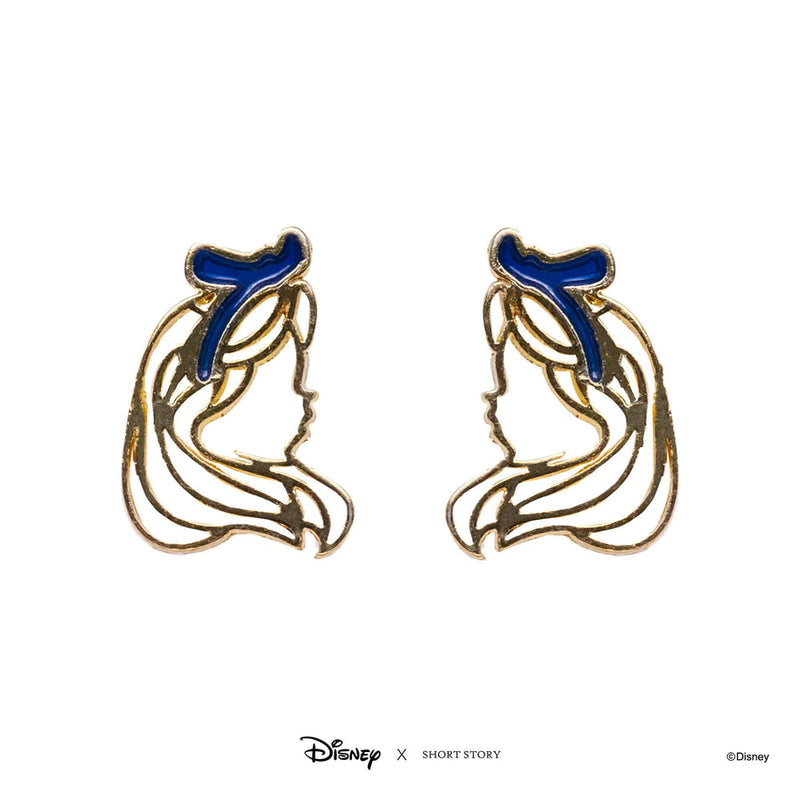 Disney - Alice in Wonderland - Epoxy Alice Earrings (Gold)